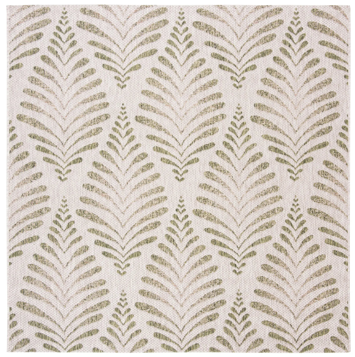 Safavieh Courtyard 6'-7" x 6'-7" Rug in Beige / Green