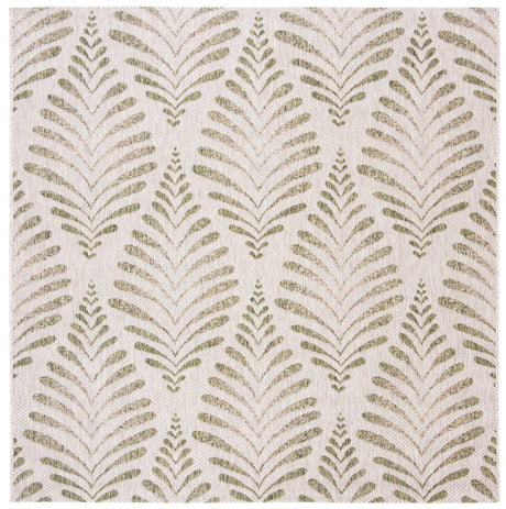 Safavieh Courtyard 6'-7" x 6'-7" Rug in Beige / Green