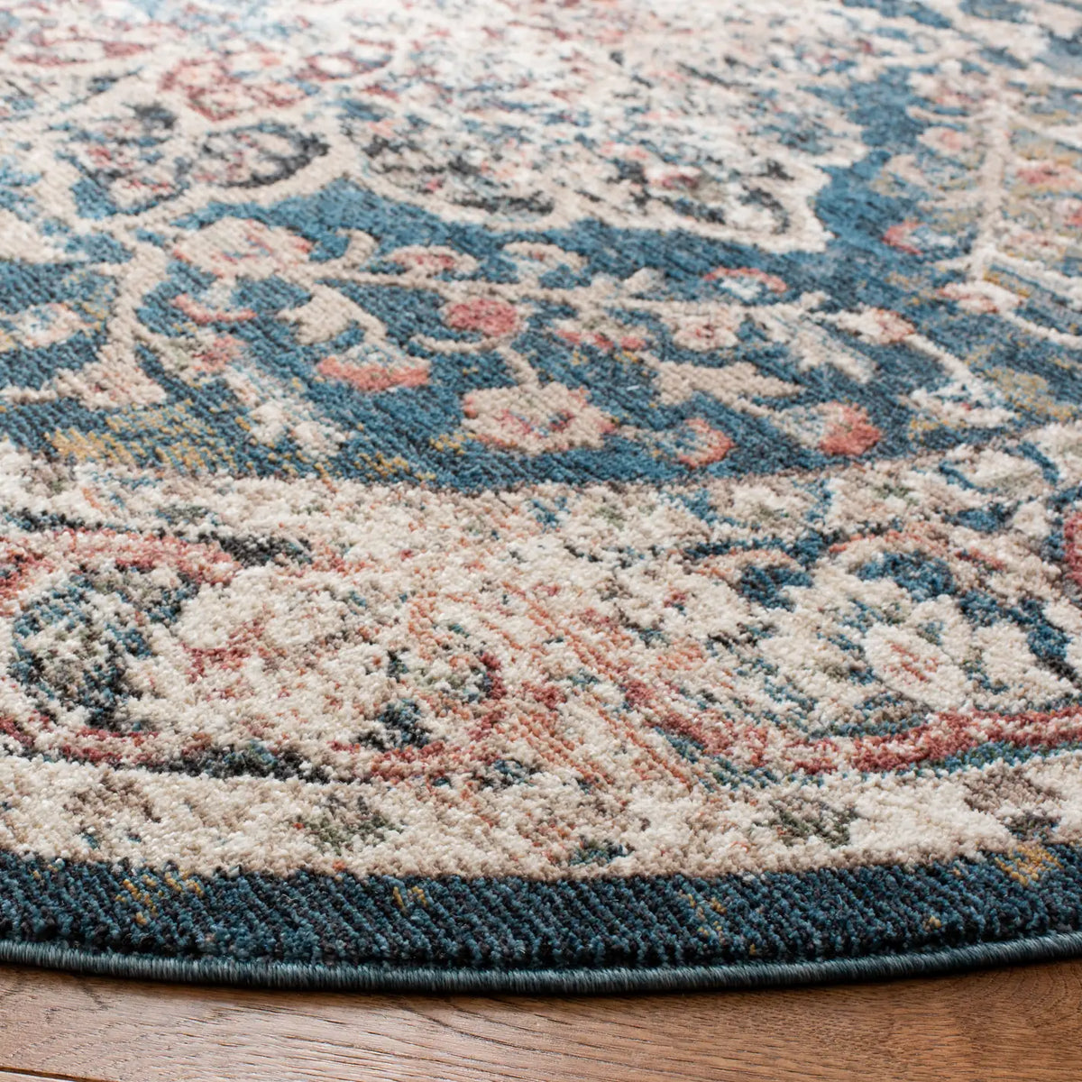 Safavieh Carlyle 200 6'-7" x 6'-7" Rug in Turquoise / Ivory
