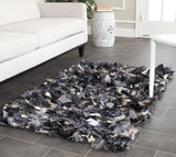 Safavieh Rio Shag 3'-0" x 5'-0" Rug in Dark Grey / Multi