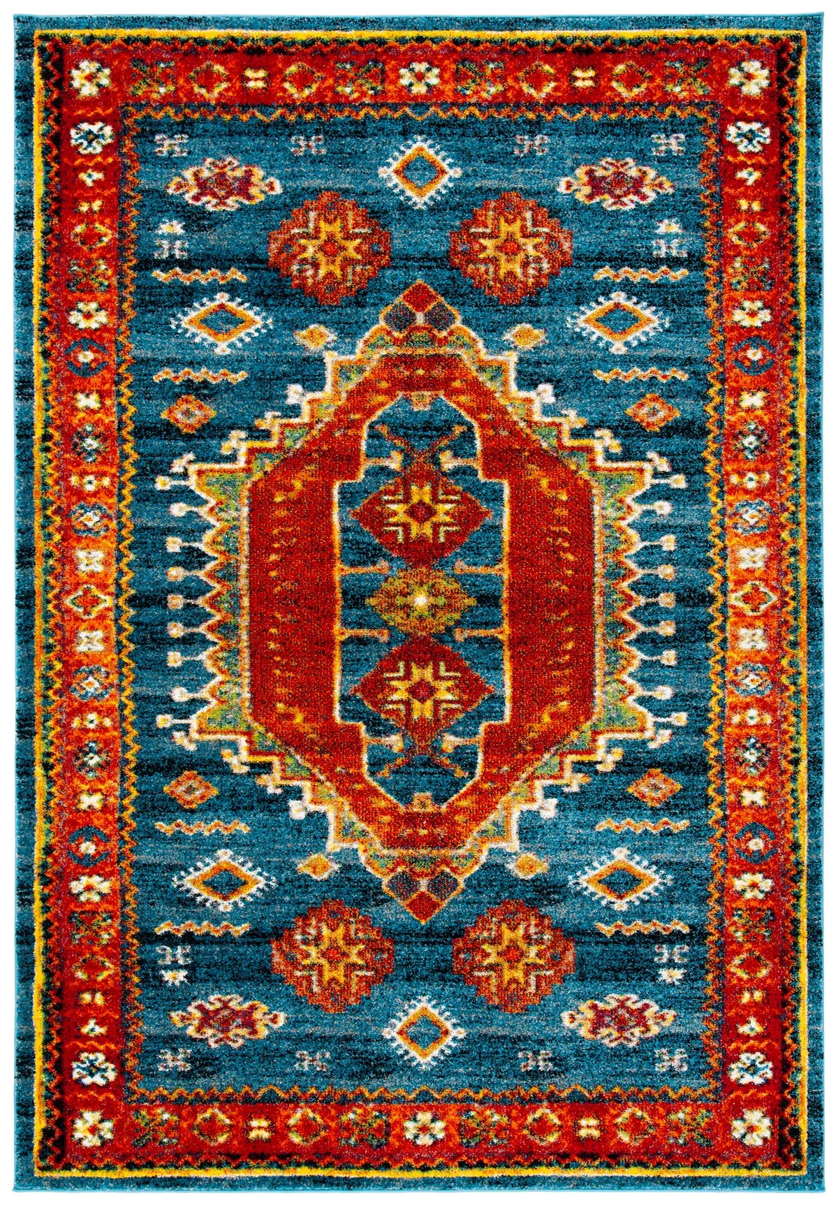 Safavieh Vintage Hamadan 4'-0" x 6'-0" Rug in Blue / Orange