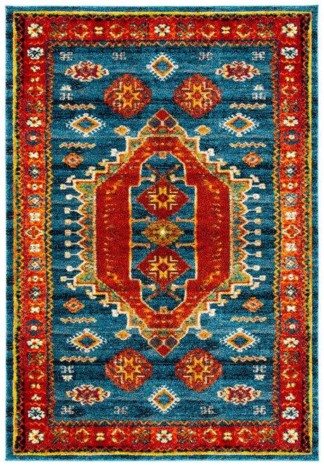 Safavieh Vintage Hamadan 4'-0" x 6'-0" Rug in Blue / Orange