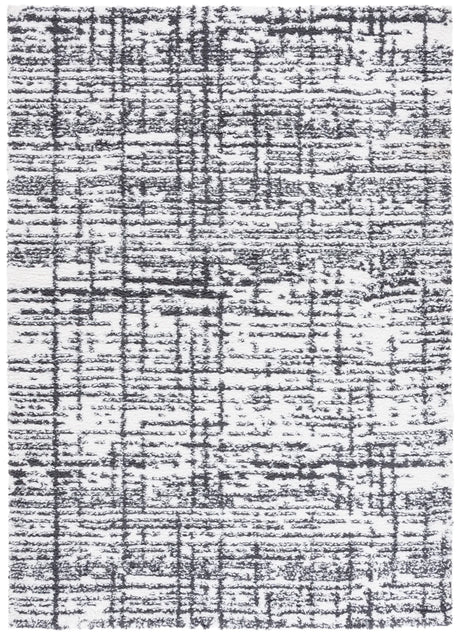 Safavieh Rumi Shag 4'-0" x 6'-0" Rug in Charcoal / Ivory