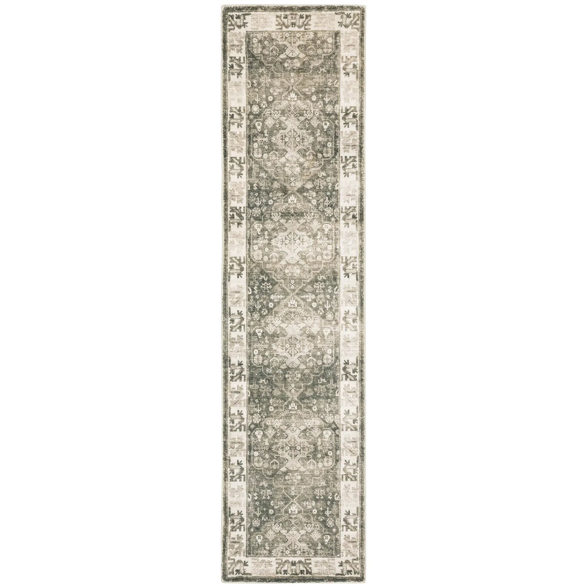 Oriental Weavers Savoy 28105 Charcoal/ Ivory Rug - runner