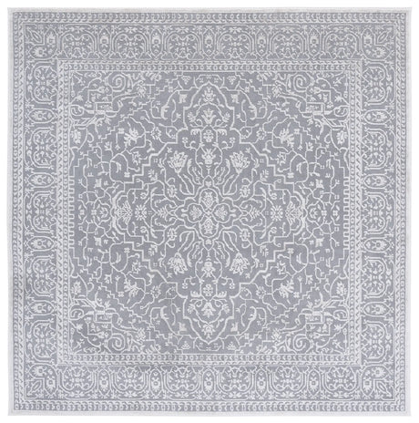 Safavieh Reflection 6'-7" x 6'-7" Rug in Light Grey / Cream