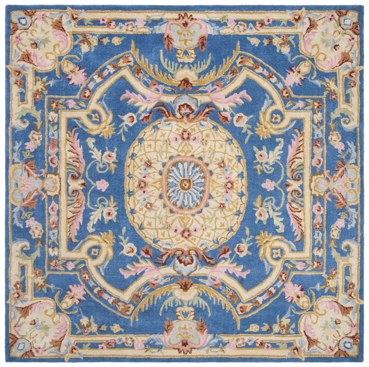 Safavieh Savonnerie 6'-0" x 6'-0" Rug in Blue / Ivory