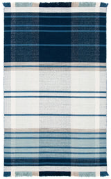 Safavieh Striped Kilim 4'-0" x 6'-0" Rug in Blue / Beige