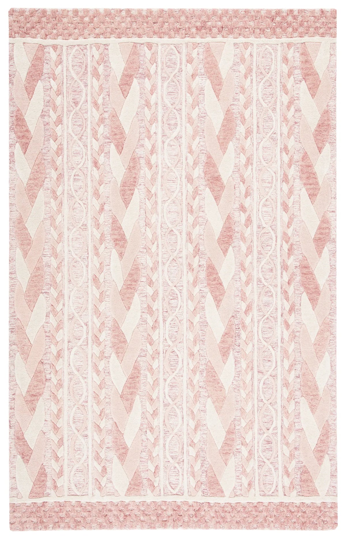 Safavieh Metro 4'-0" x 6'-0" Rug in Pink / Ivory