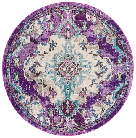 Safavieh Madison 5'-0" x 5'-0" Rug in Lavender / Light Blue