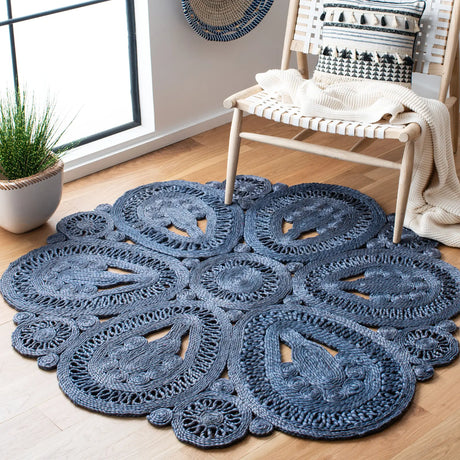 Safavieh Natural Fiber 5'-0" x 5'-0" Rug in Navy