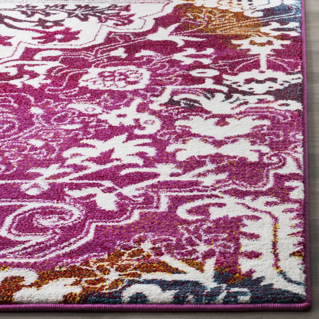 Safavieh Watercolor 4'-0" x 6'-0" Rug in Ivory / Fuchsia