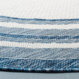 Safavieh Courtyard 10'-0" x 10'-0" Rug in Ivory / Navy