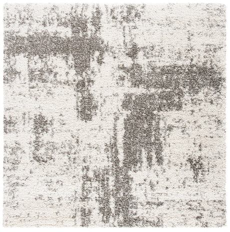 Safavieh Hudson Shag 7'-0" x 7'-0" Rug in Ivory / Grey
