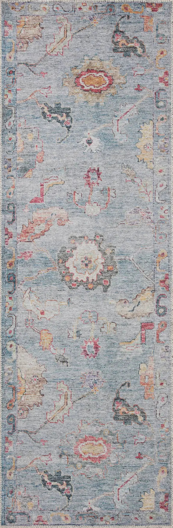 Loloi Elysium Ely-04 Denim/Multi Rug - runner flat