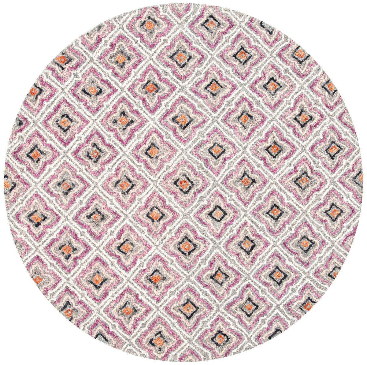 Safavieh Trace 6'-0" x 6'-0" Rug in Plum / Grey