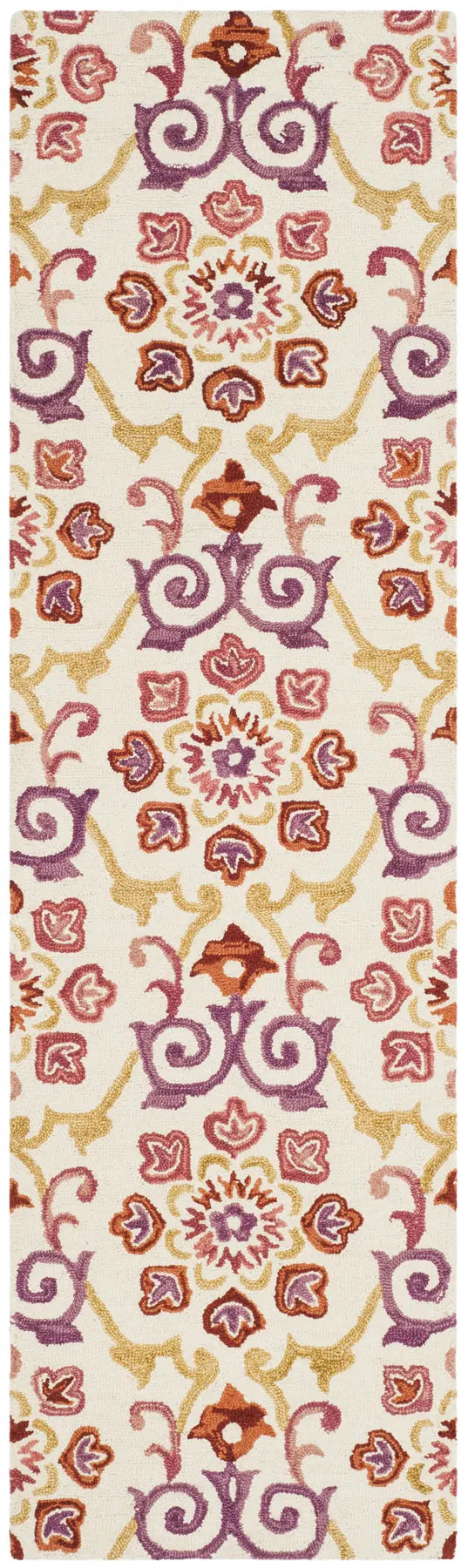 Safavieh Suzani 2'-3" x 8'-0" Rug in Ivory / Rust