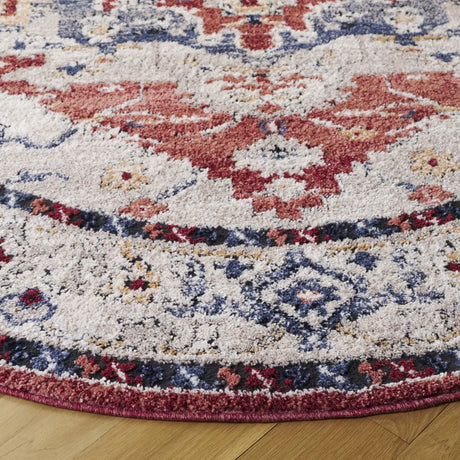 Safavieh Luna 6'-7" x 6'-7" Rug in Beige / Blue Rust