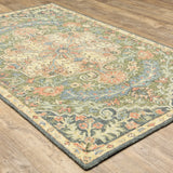 Oriental Weavers Sphinx Alfresco 28401 Blue / Green Rugs - angle detail