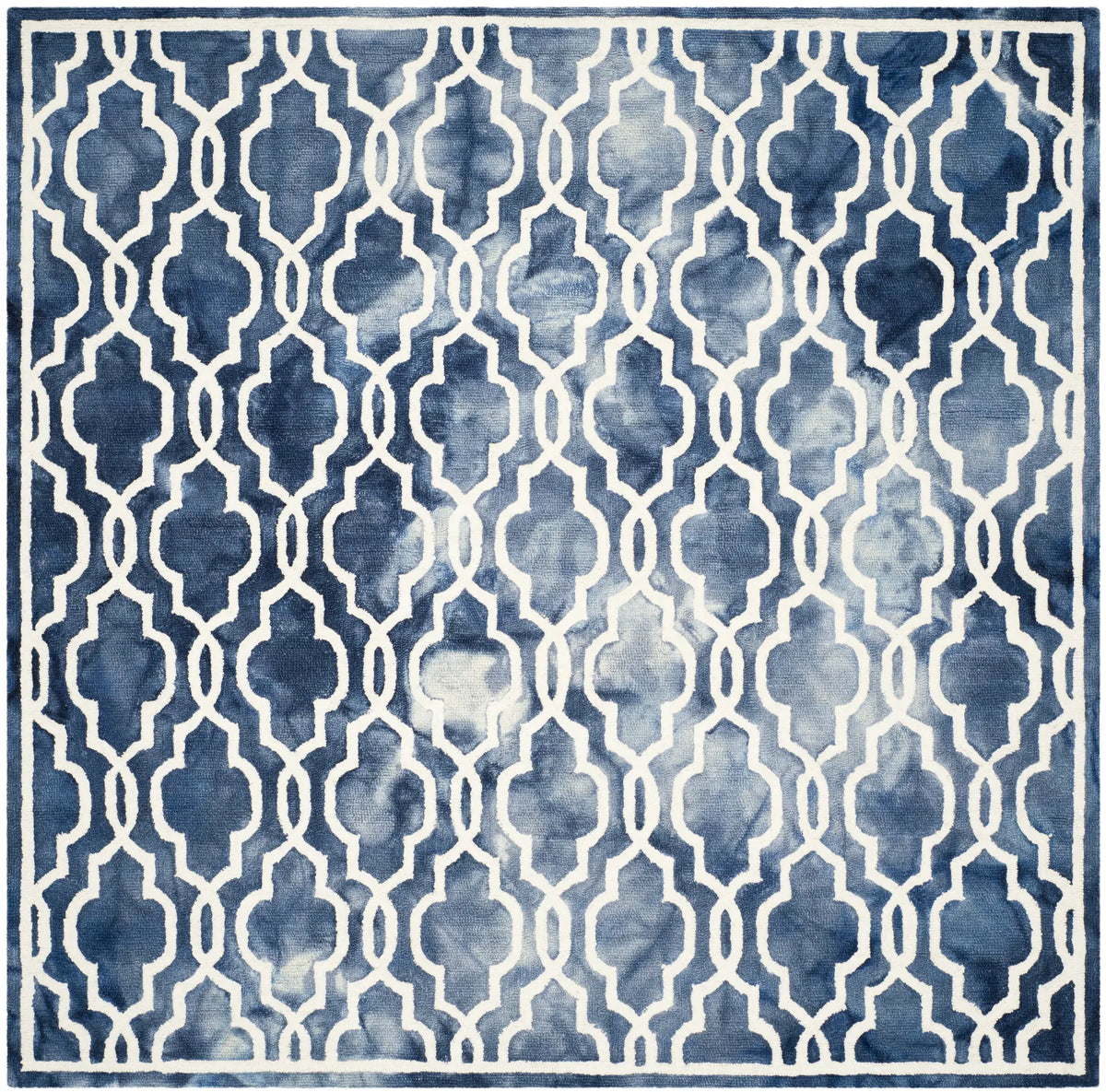 Safavieh Dip Dye 7'-0" x 7'-0" Rug in Navy / Ivory