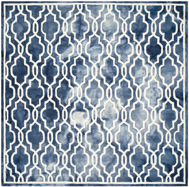 Safavieh Dip Dye 7'-0" x 7'-0" Rug in Navy / Ivory