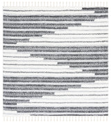 Safavieh Moroccan Tassel Shag 6'-7" x 6'-7" Rug in Dark Grey / Ivory