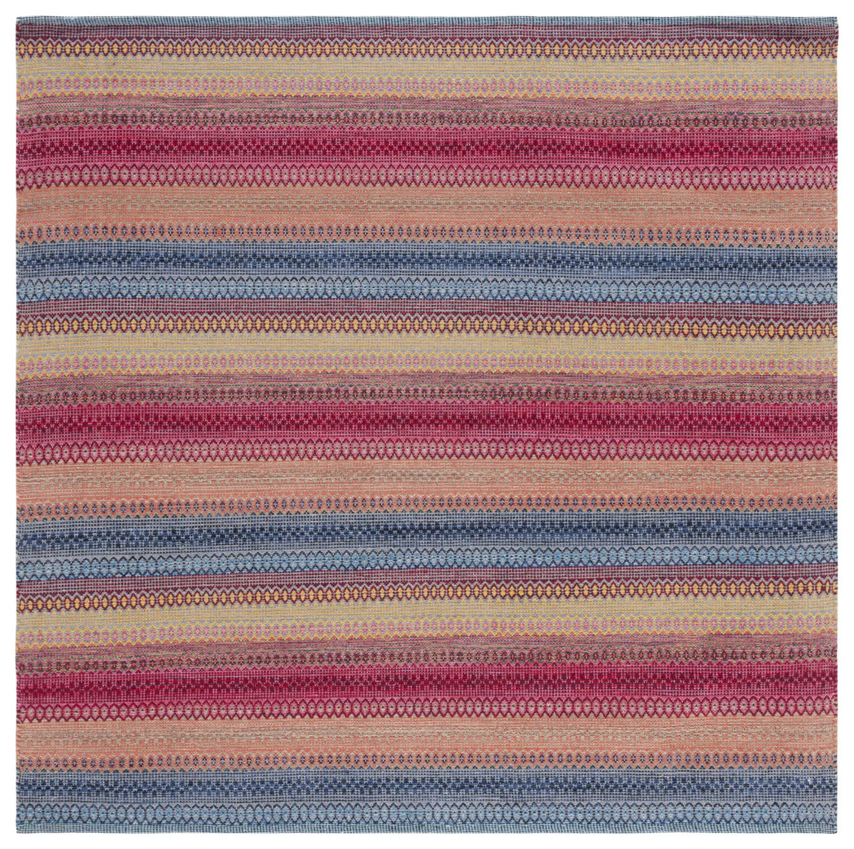 Safavieh Montauk 6'-0" x 6'-0" Rug in Blue / Red