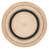 Safavieh Natural Fiber 5'-0" x 5'-0" Rug in Black / Natural