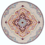Safavieh Micro-Loop 5'-0" x 5'-0" Rug in Beige / Orange