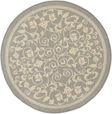 Safavieh Courtyard 5'-3" x 5'-3" Rug in Grey / Natural