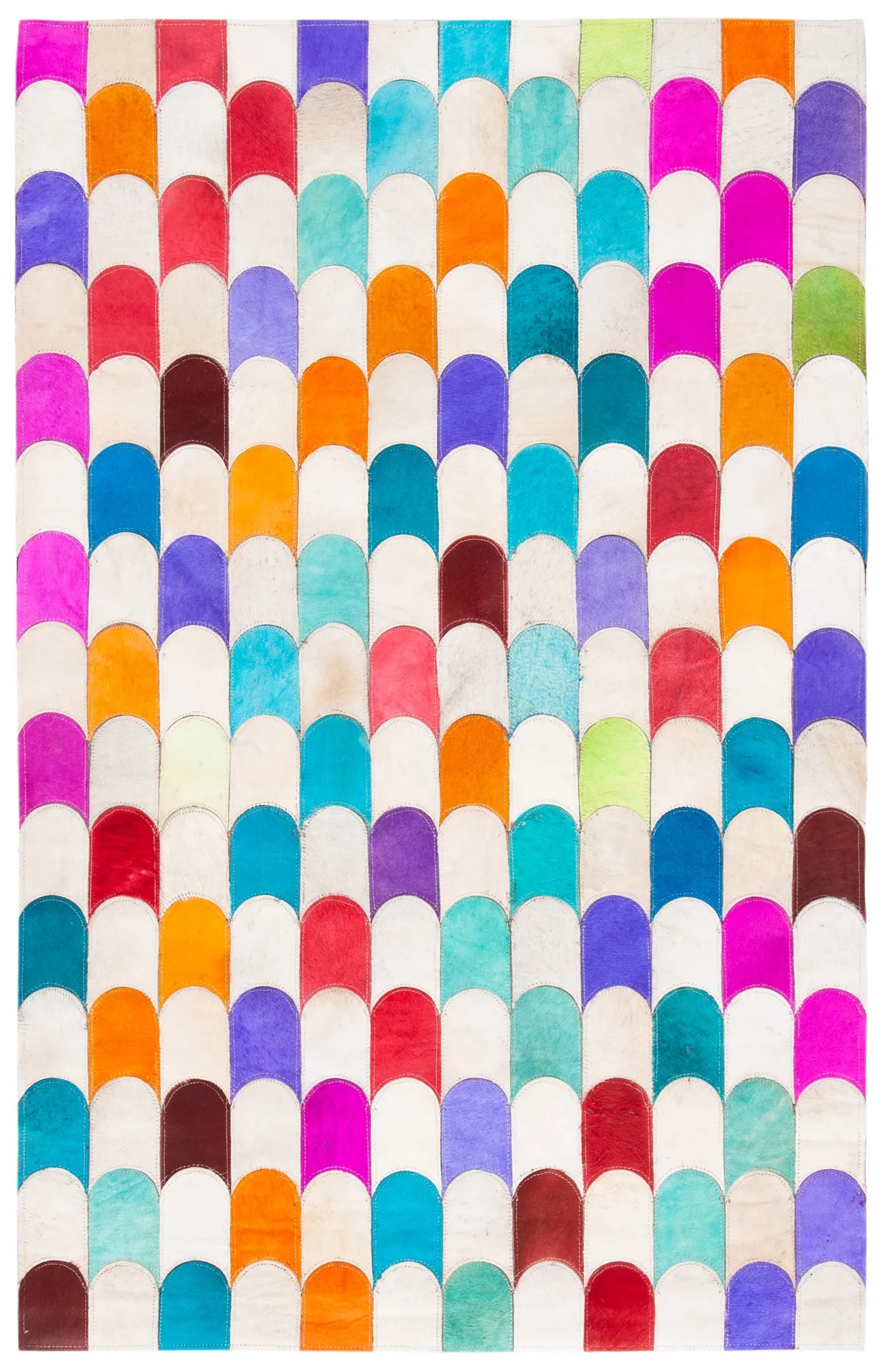Safavieh Studio Leather 3'-0" x 5'-0" Rug in Ivory / Multi