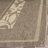 Safavieh Courtyard 4'-0" x 5'-7" Rug in Brown / Natural