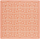 Safavieh Courtyard 6'-7" x 6'-7" Rug in Terracotta / Cream