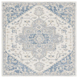 Safavieh Micro-Loop 5'-0" x 5'-0" Rug in Ivory / Navy