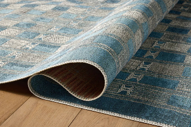 Loloi Mika Mik-08 Blue / Ivory Rugs - pile height