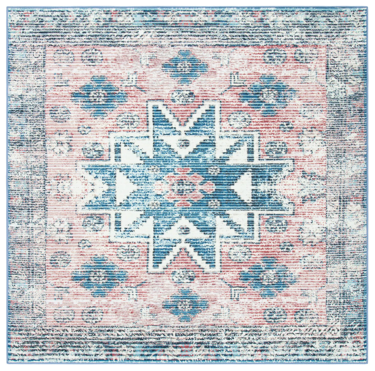 Safavieh Journey 6'-7" x 6'-7" Rug in Pink / Blue