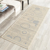 Safavieh Courtyard 2'-3" x 6'-7" Rug in Natural / Blue