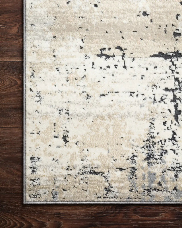 Loloi Lucia Luc-06 Granite Rugs - corner on wood