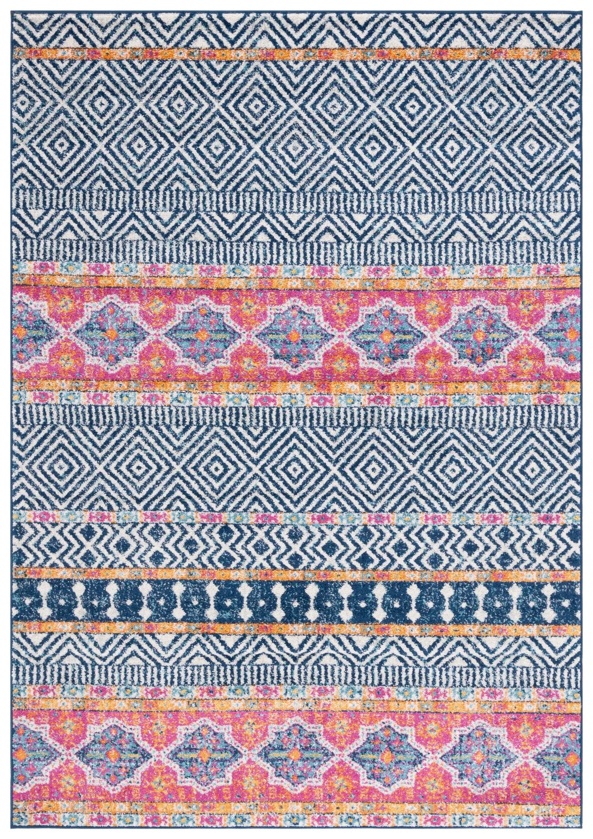 Safavieh Madison 4'-0" x 6'-0" Rug in Navy / Ivory