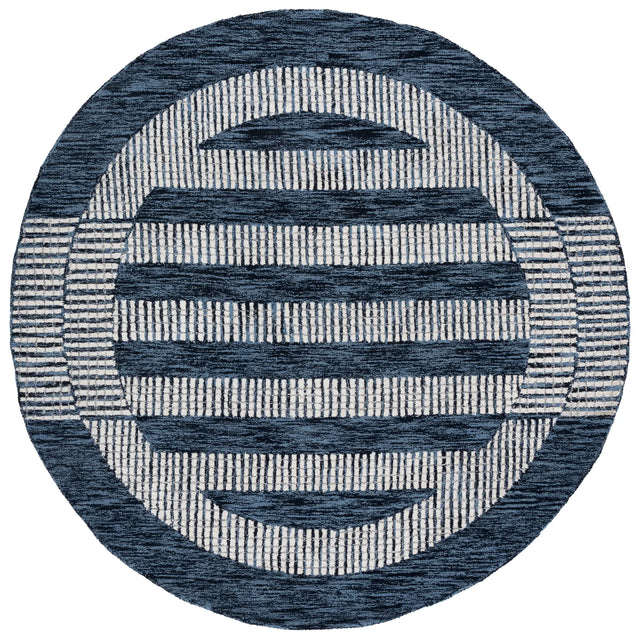 Safavieh Pine 6'-0" x 6'-0" Rug in Navy / Ivory