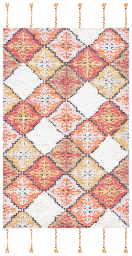 Safavieh Saffron 3'-0" x 5'-0" Rug in Rust / Ivory