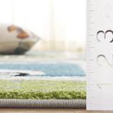 Safavieh Carousel Kids 100 4'-0" x 6'-0" Rug in Green / Grey