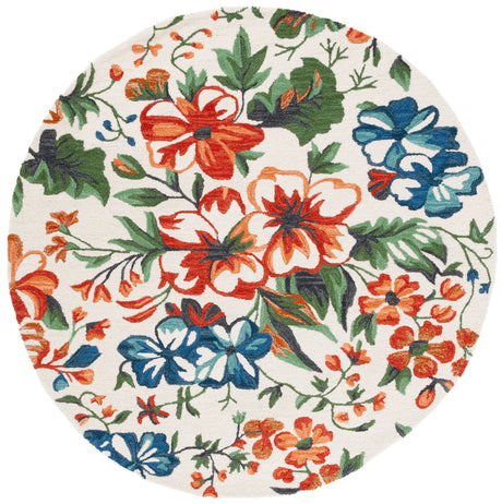 Safavieh Jardin 6'-0" x 6'-0" Rug in Ivory / Orange