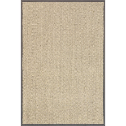 Nuloom Bordered Chloe Sisal Zhss05A Gray Area Rug