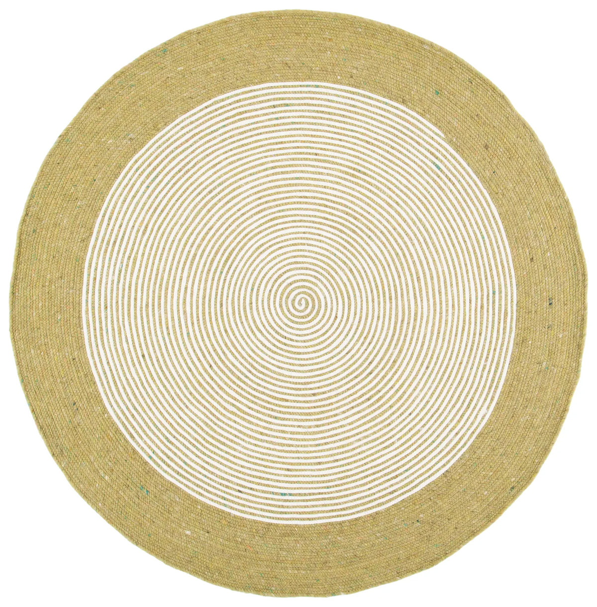 Safavieh Braided 5'-0" x 5'-0" Rug in Green / Ivory