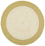 Safavieh Braided 5'-0" x 5'-0" Rug in Green / Ivory