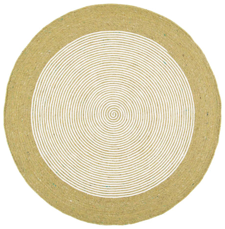 Safavieh Braided 5'-0" x 5'-0" Rug in Green / Ivory