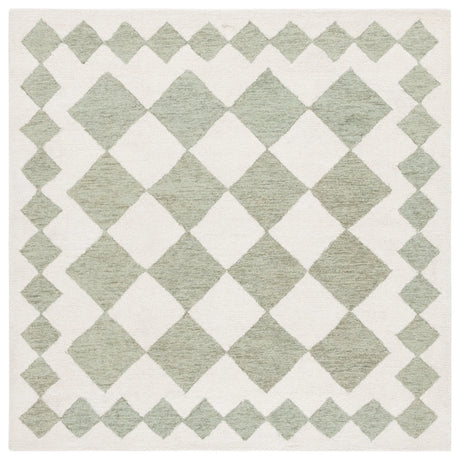 Safavieh Ebony 6'-0" x 6'-0" Rug in Green / Ivory