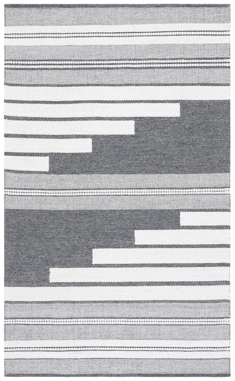Safavieh Kilim 4'-0" x 6'-0" Rug in Ivory / Dark Grey