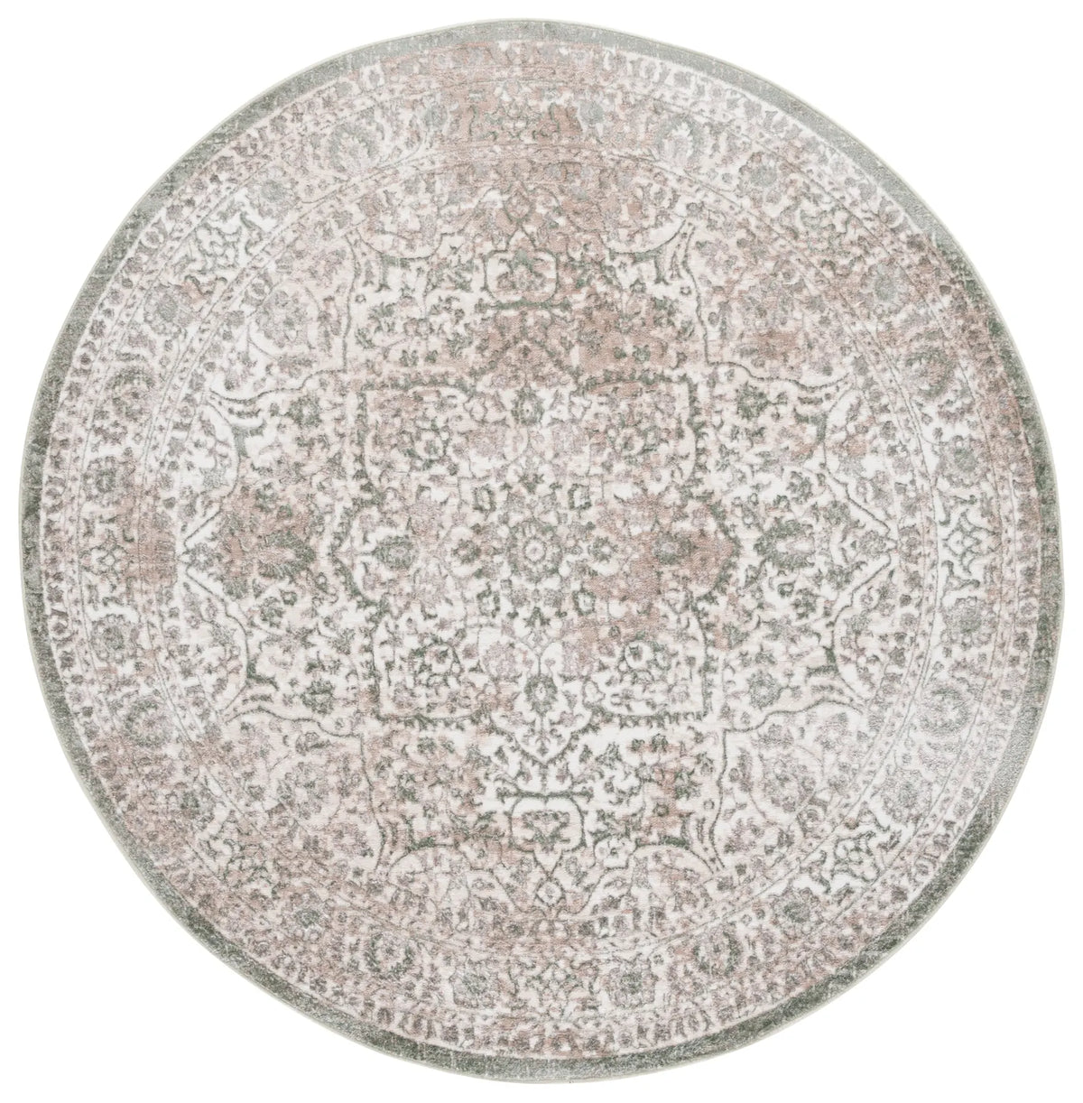 Safavieh Orchard 6'-7" x 6'-7" Rug in Green / Ivory