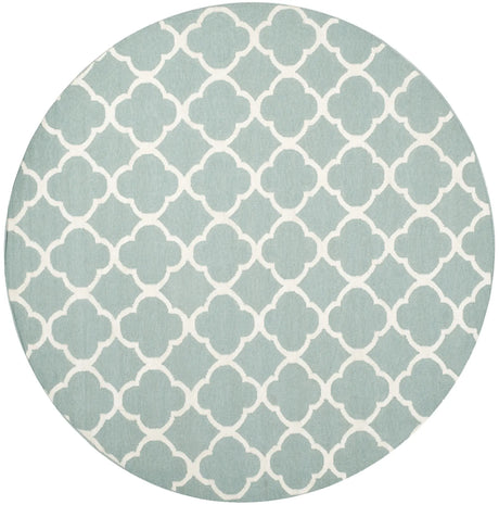 Safavieh Dhurries 7'-0" x 7'-0" Rug in Blue / Ivory
